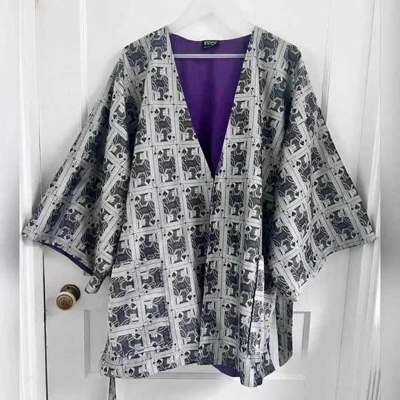 Ernst San Francisco Jack of Spade ART RARE KIMONO One Size - Picture 4 of 5